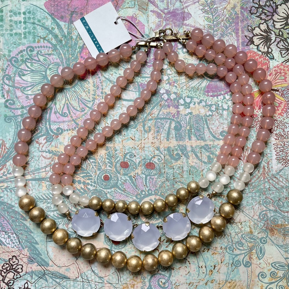 PIM + LARKIN Vintage-Style Triple Strand Statement Necklace